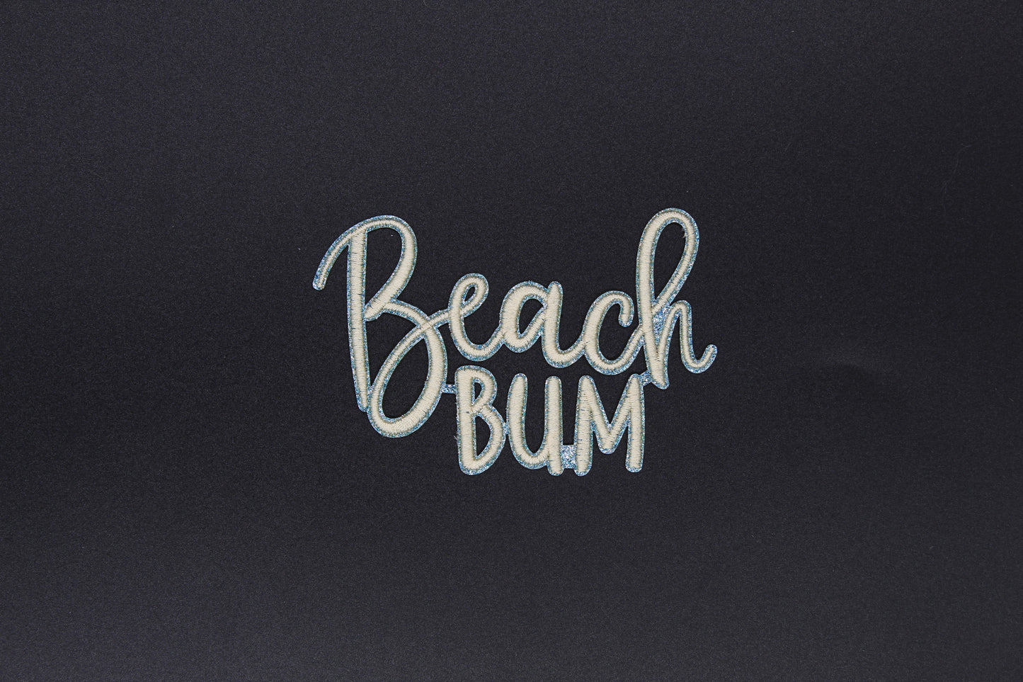 “Beach Bum” Coastal Embroidered Iron-On Patch