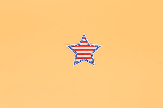 American Flag Star Iron-On Patch
