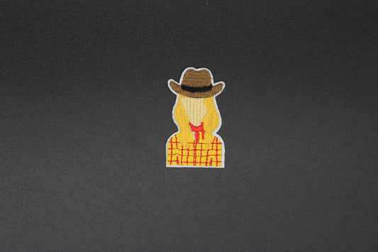 Western Cowgirl Silhouette Iron-On Patch