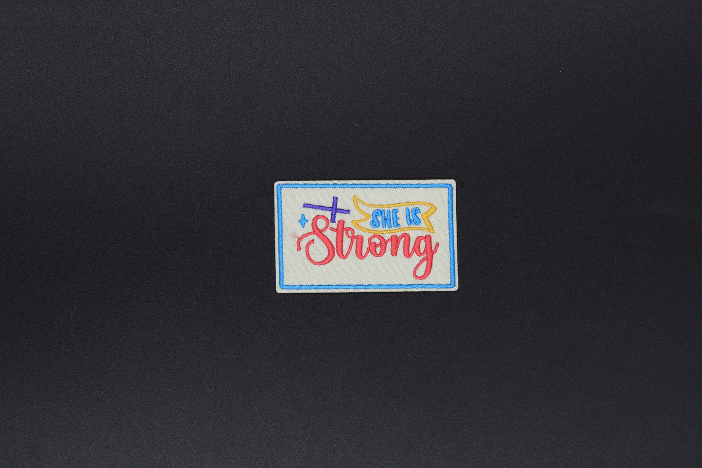 “She Is Strong” Faith Inspiration Iron-On Patch