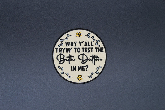 Floral Beth Dutton Iron-On Patch