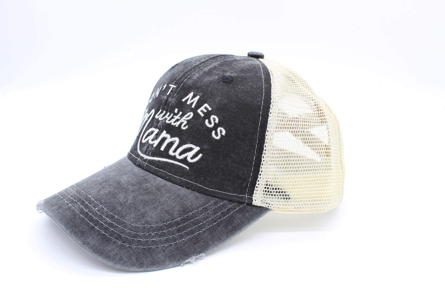Don’t Mess With Mama Criss-Cross Ponytail Hat