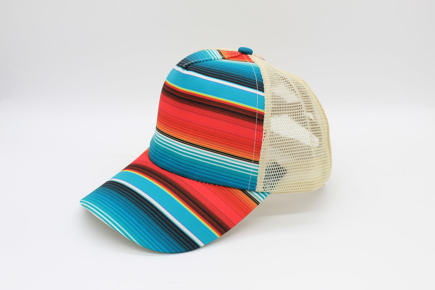 Serape Sunset Criss-Cross Ponytail Hat
