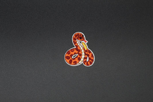 Coiled Rattlesnake Western Iron-On Patch