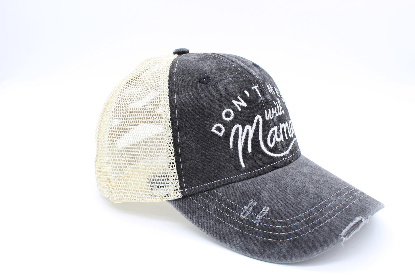 Don’t Mess With Mama Criss-Cross Ponytail Hat