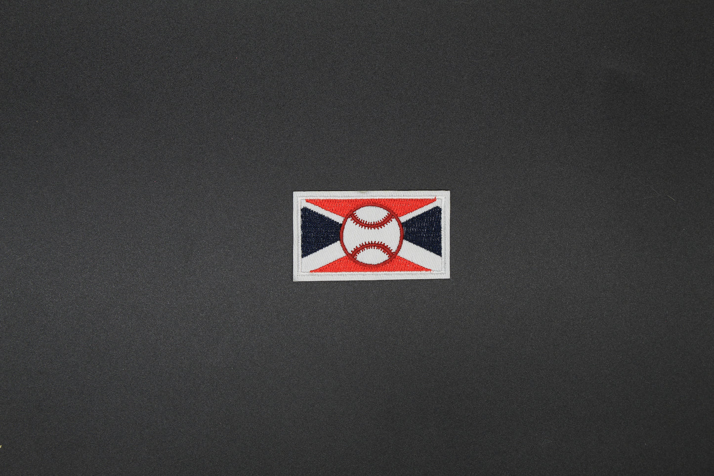 Baseball Flag Embroidered Iron-On Patch
