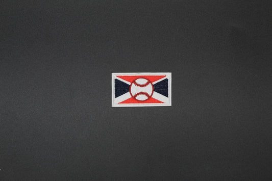 Baseball Flag Embroidered Iron-On Patch