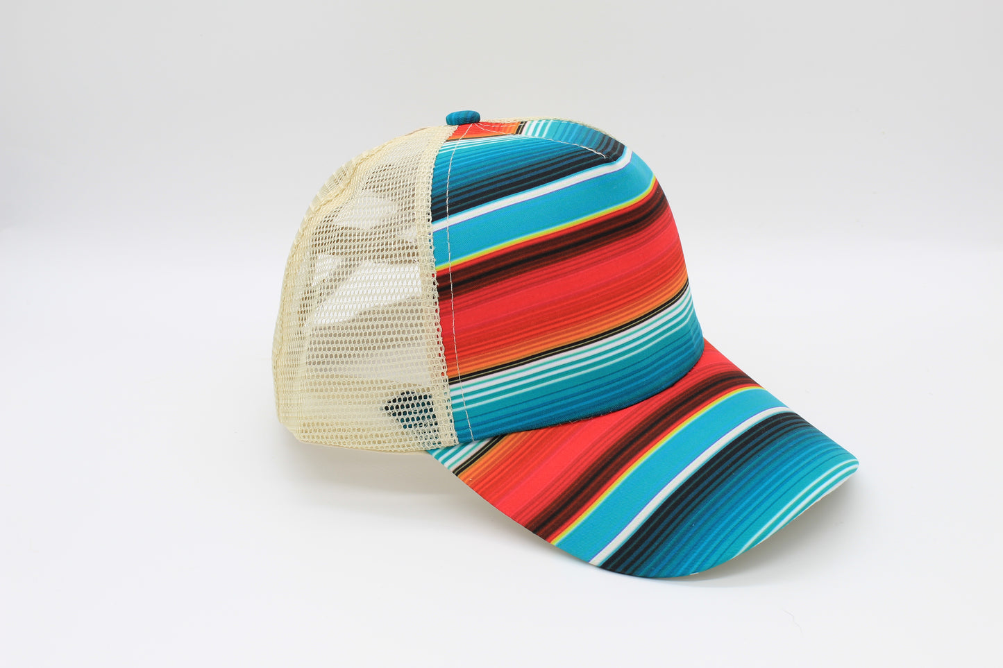 Serape Sunset Criss-Cross Ponytail Hat