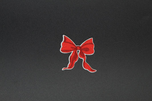 Red Bow Iron-On Patch