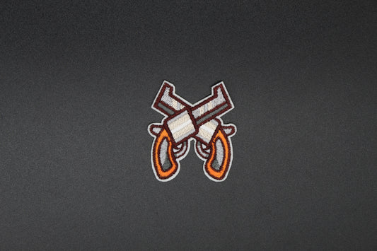 Crossed Revolvers Western Iron-On Patch