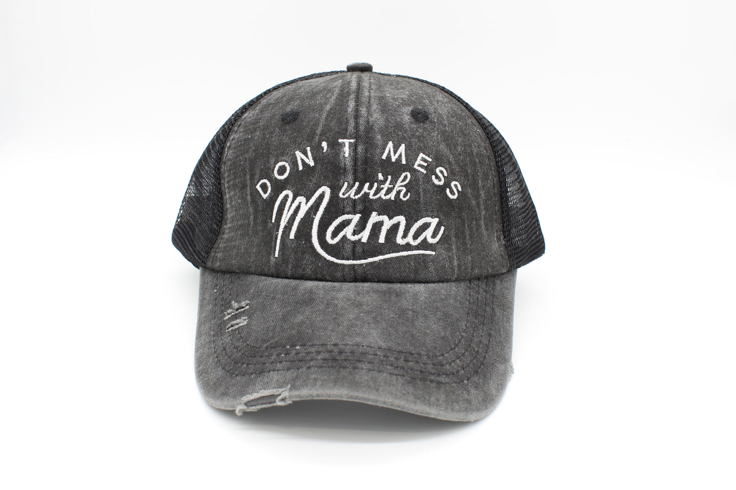 Don't Mess With Mama Ponytail Trucker Hat