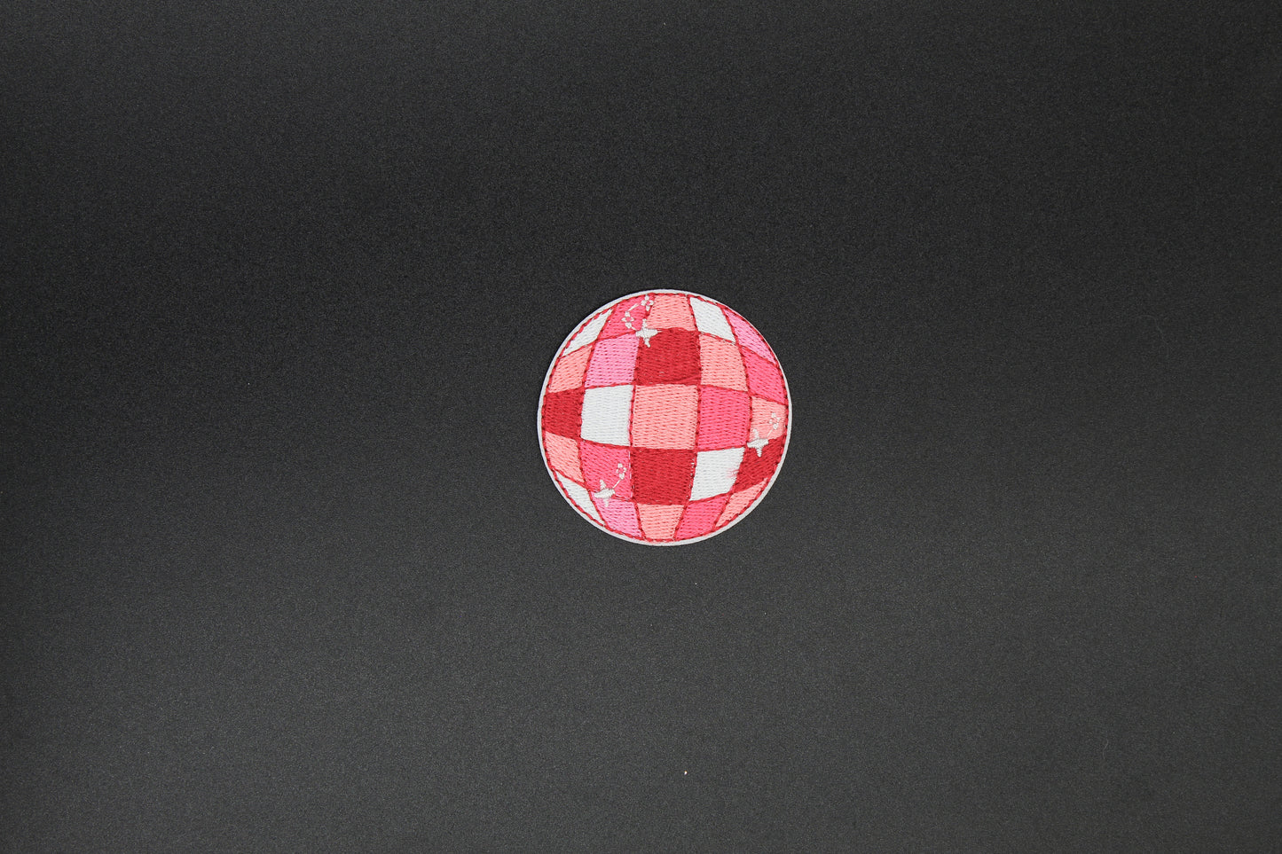 Pink Disco Ball Iron-On Patch