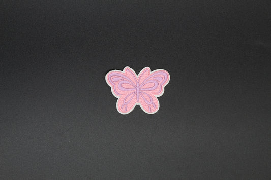 Pink Butterfly Iron-On Patch