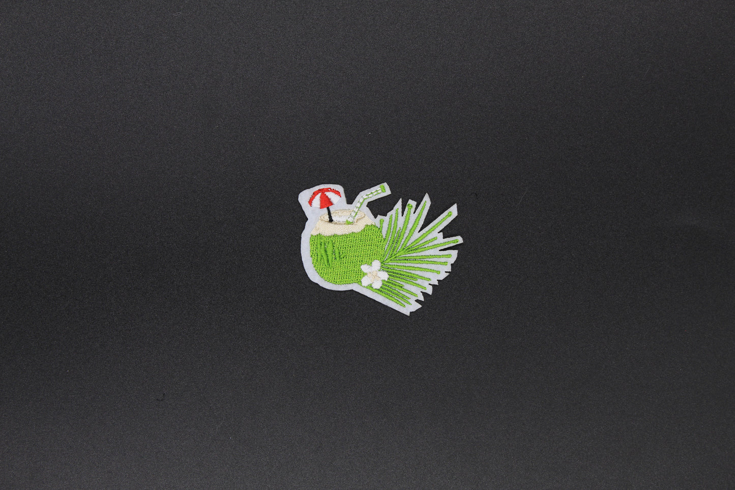 Tropical Coconut Drink Iron-On Patch