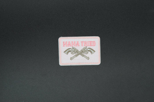 Mama Tried Western Revolver Iron-On Patch