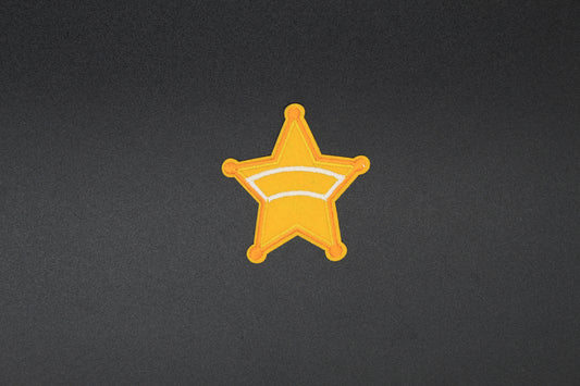 Golden Sheriff Star Badge Iron-On Patch