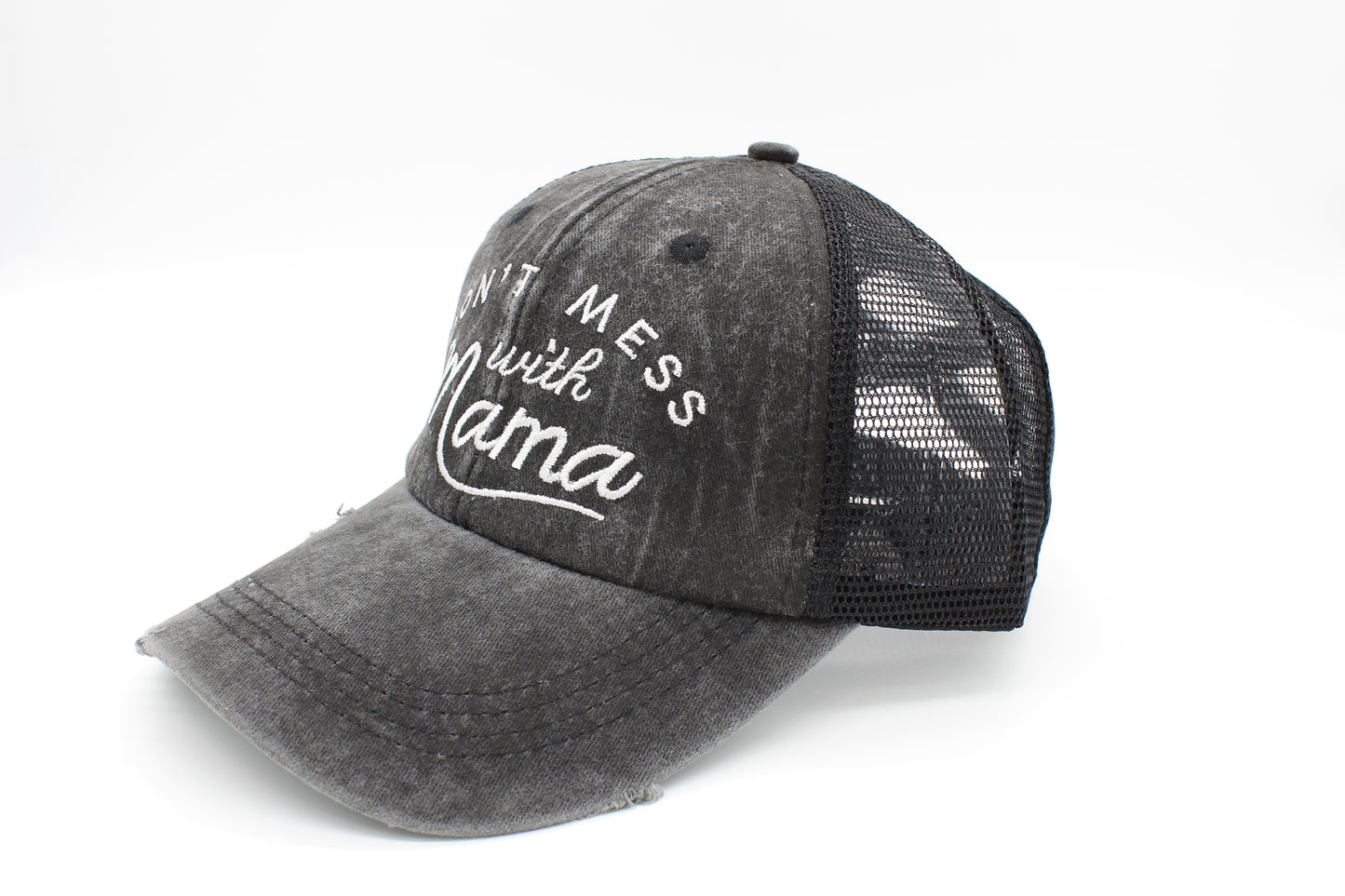 Don't Mess With Mama Ponytail Trucker Hat