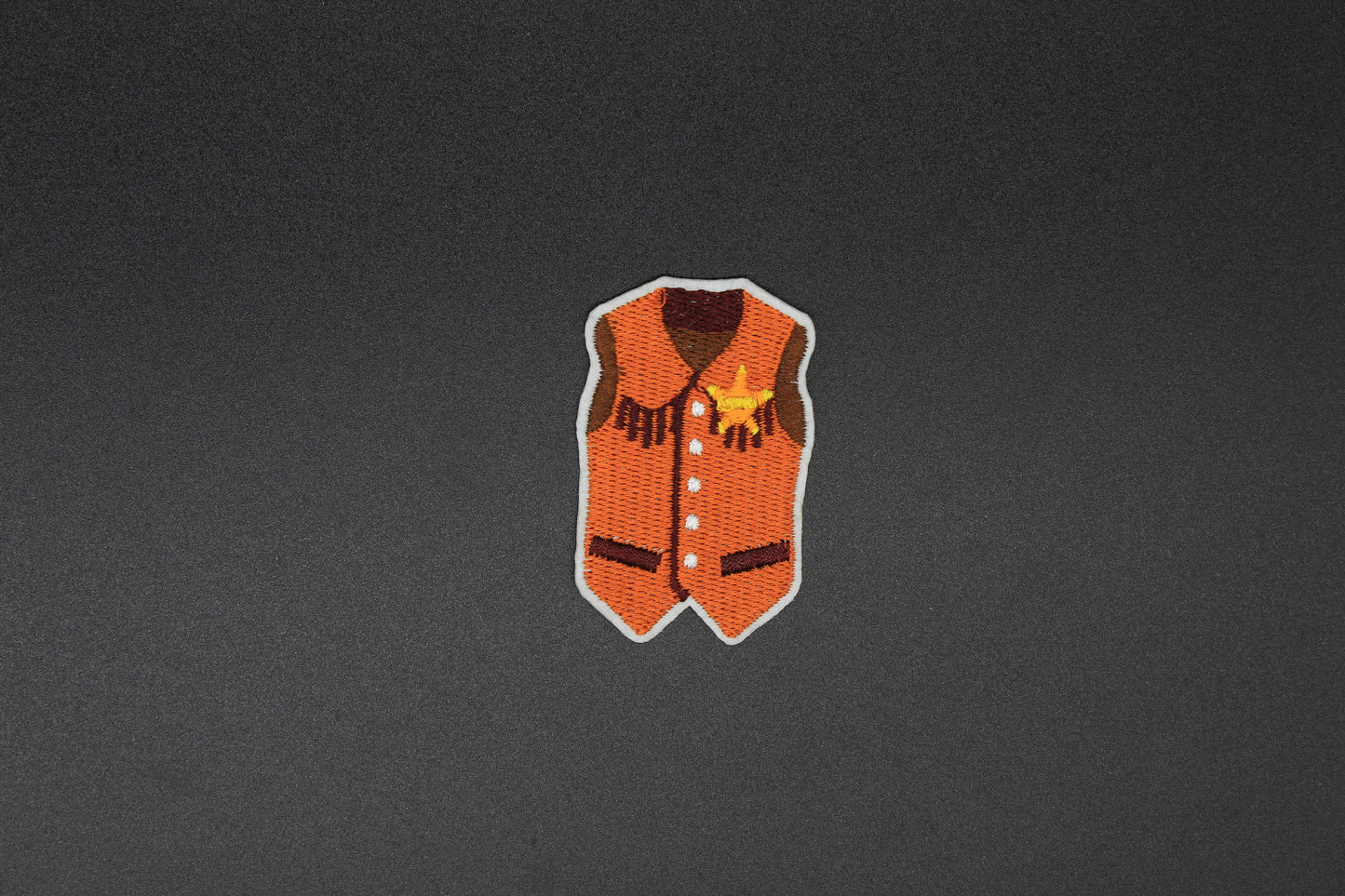 Western Cowboy Vest Sheriff Iron-On Patch