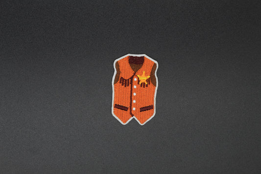 Western Cowboy Vest Sheriff Iron-On Patch