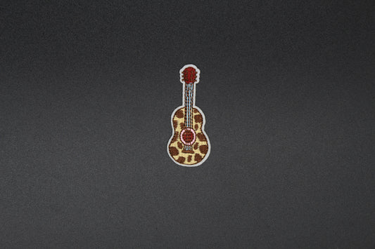 Cowhide Acoustic Guitar Western Iron-On Patch
