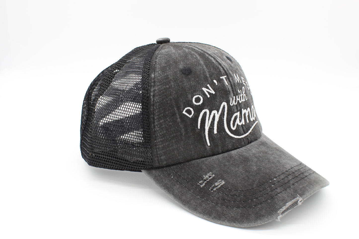 Don't Mess With Mama Ponytail Trucker Hat
