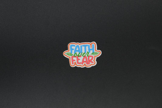 “Faith Over Fear” Inspirational Iron-On Patch