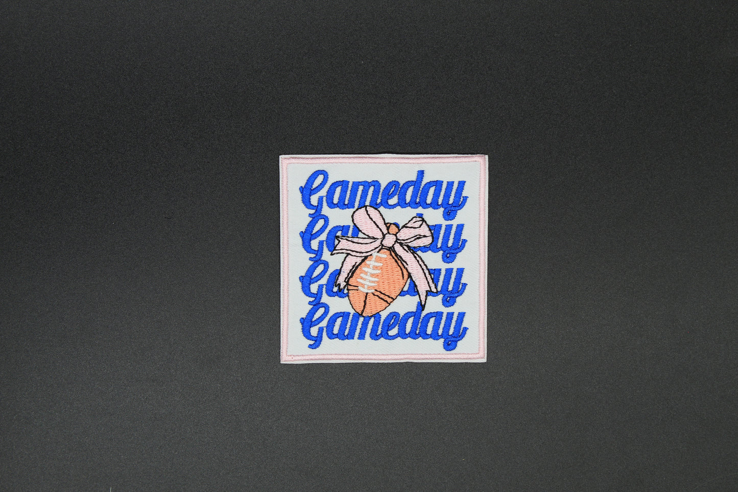 Gameday Bow Football Iron-On Patch