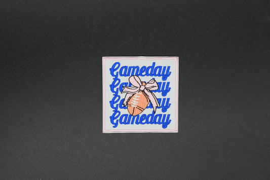 Gameday Bow Football Iron-On Patch