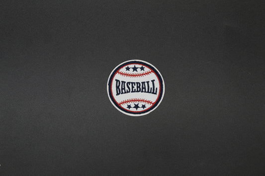 Vintage Baseball Embroidered Iron-On Patch | Patriotic Sports Patch
