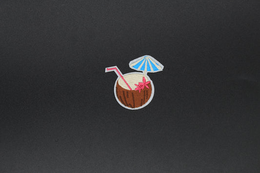 Coconut Beach Drink Iron-On Patch