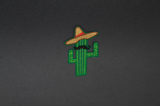 Fiesta Cactus Sombrero Iron-On Patch