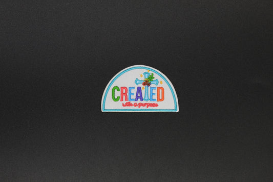 “Created with a Purpose” Faith Cross Iron-On Patch