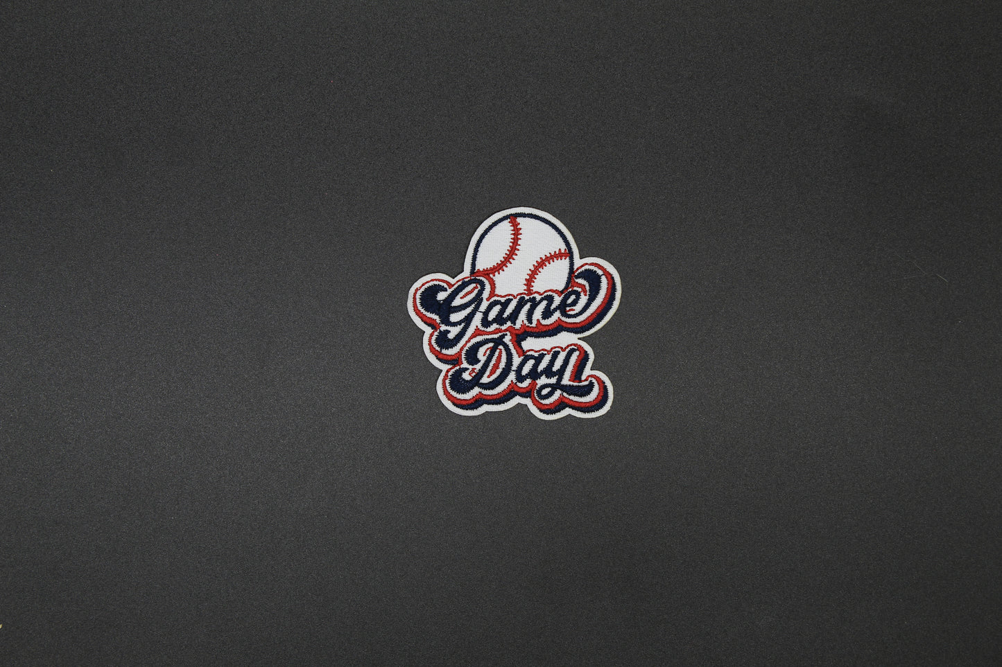 Game Day Baseball Embroidered Iron-On Patch | Sports Mom Patch