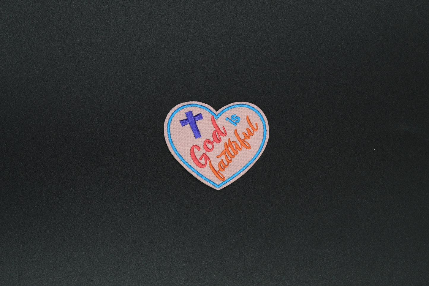 “God Is Faithful” Heart Faith Iron-On Patch