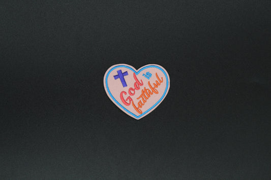 “God Is Faithful” Heart Faith Iron-On Patch