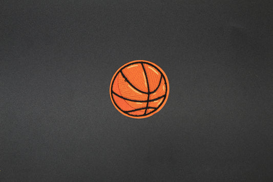 Basketball Embroidered Iron-On Patch | Sports Ball Patch