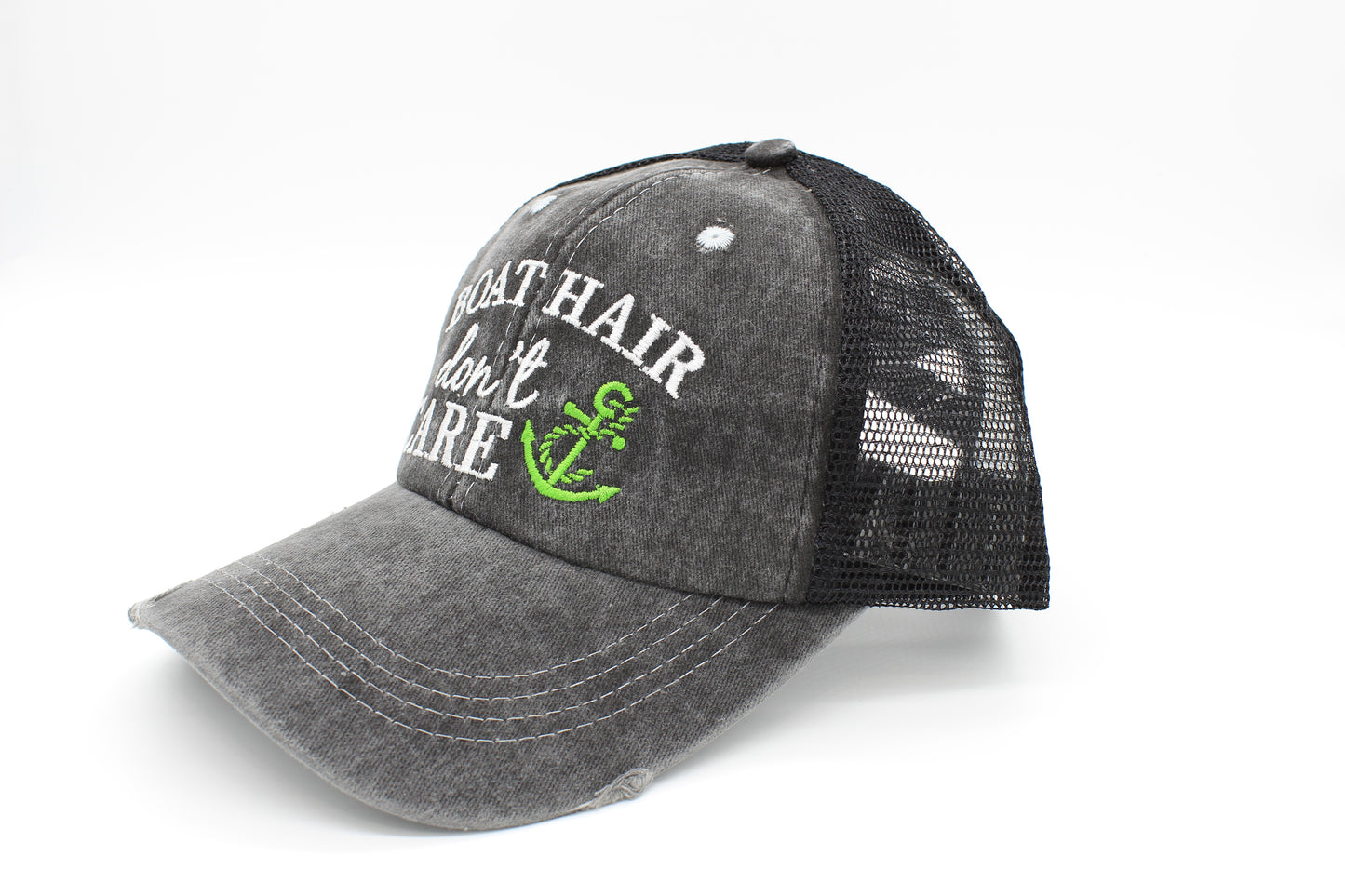 Boat Hair Don’t Care Ponytail Trucker Hat
