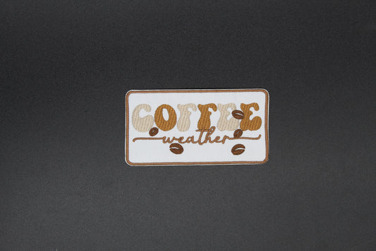Coffee Weather Aesthetic Iron-On Patch