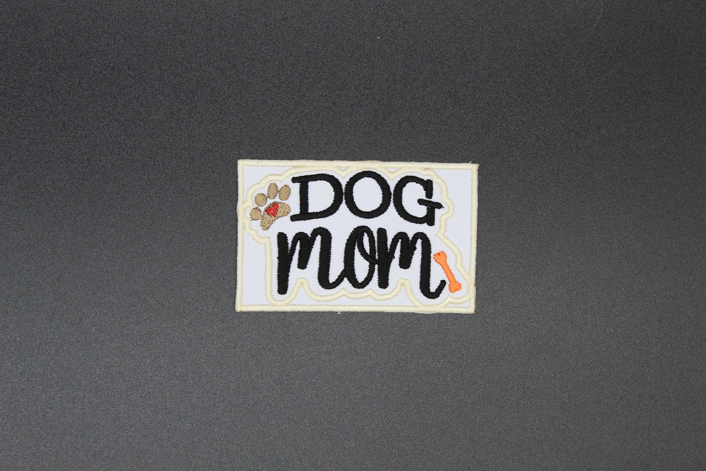 Dog Mom Rectangular Iron-On Patch