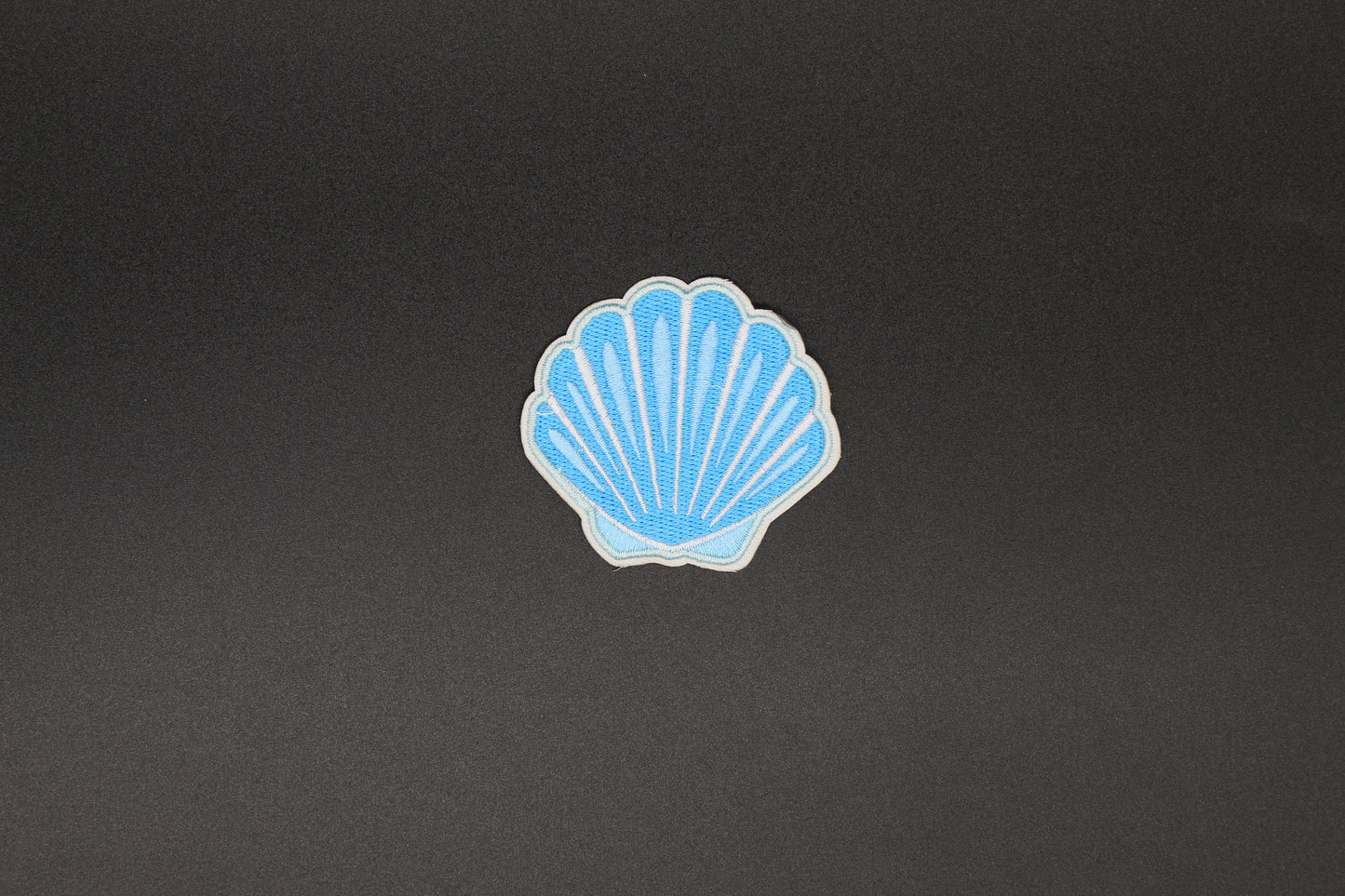 Blue Sea Shell Iron-On Patch