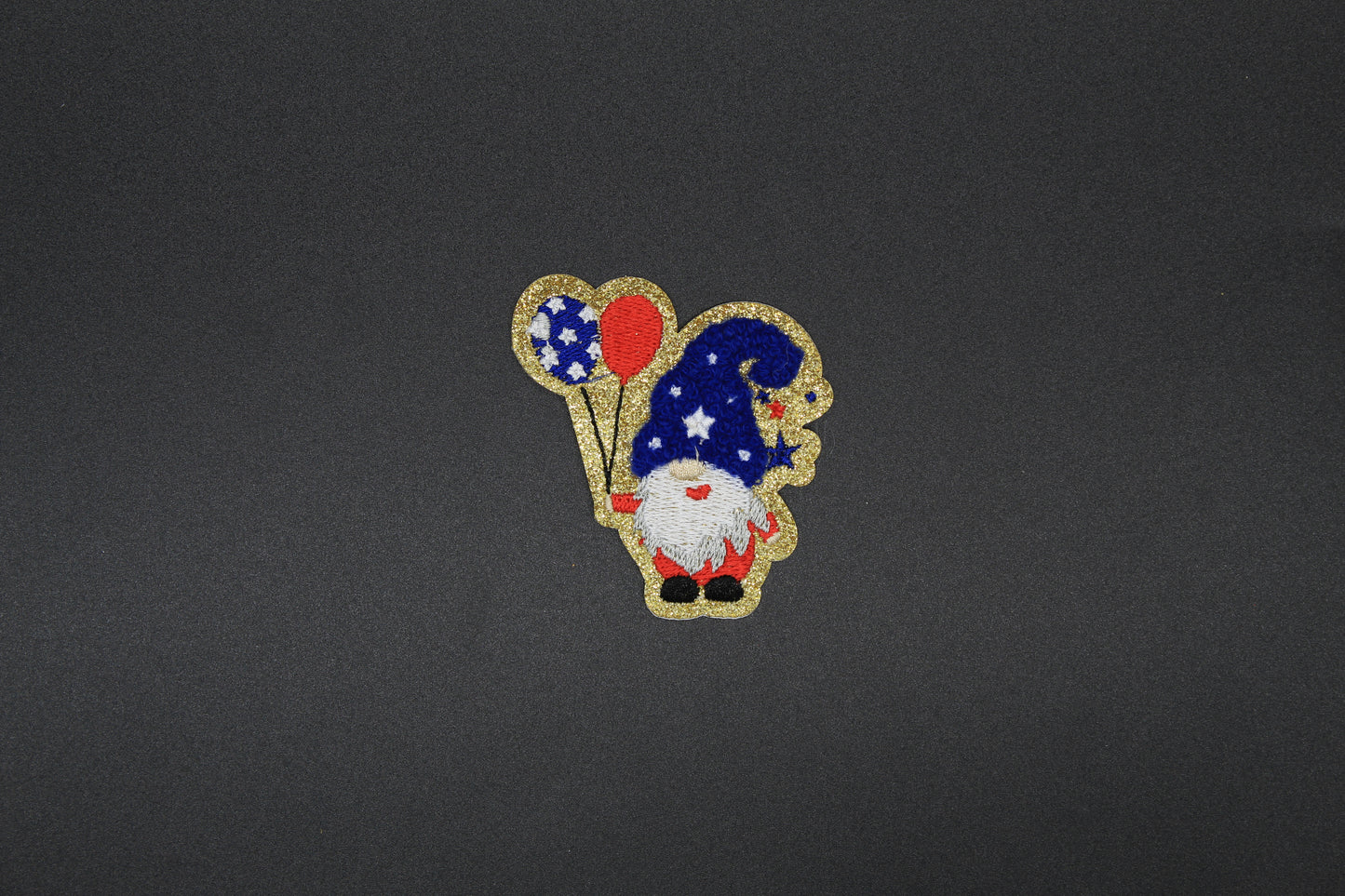 Star-Spangled Gnome Iron-On-Patch
