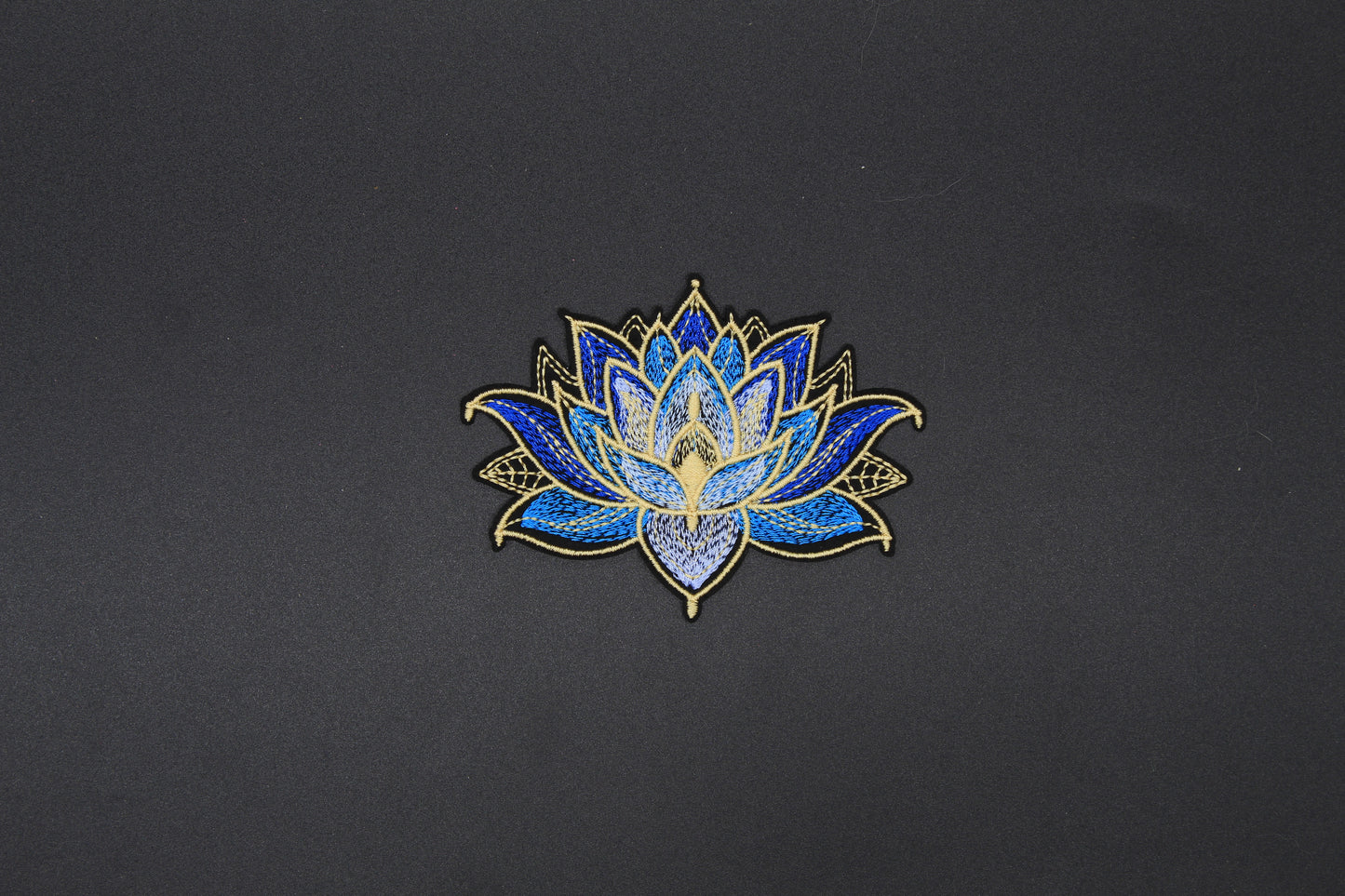 Lotus Flower Embroidered Patch | Boho Floral Iron-On Appliqué for Jackets, Bags & Hats