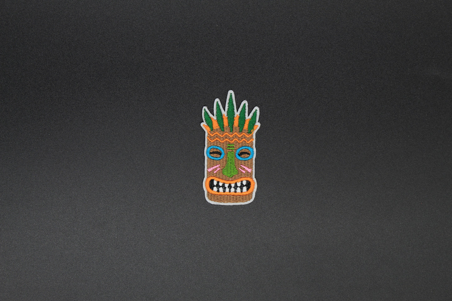 Colorful Tiki Mask Iron-On Patch