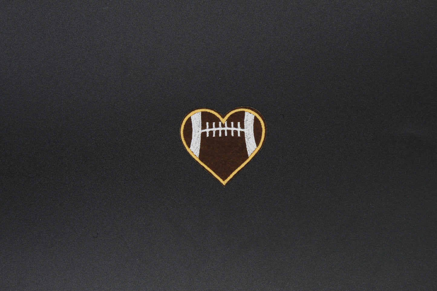 Football Heart Iron-On Patch