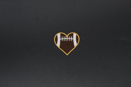 Football Heart Iron-On Patch