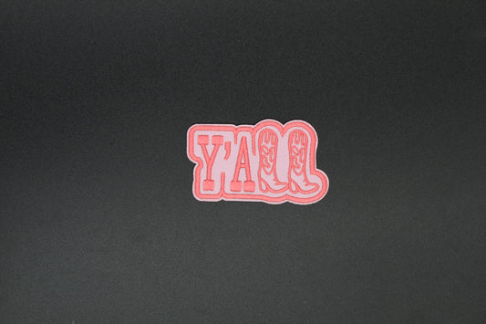 Y’all Cowboy Boots Western Iron-On Patch