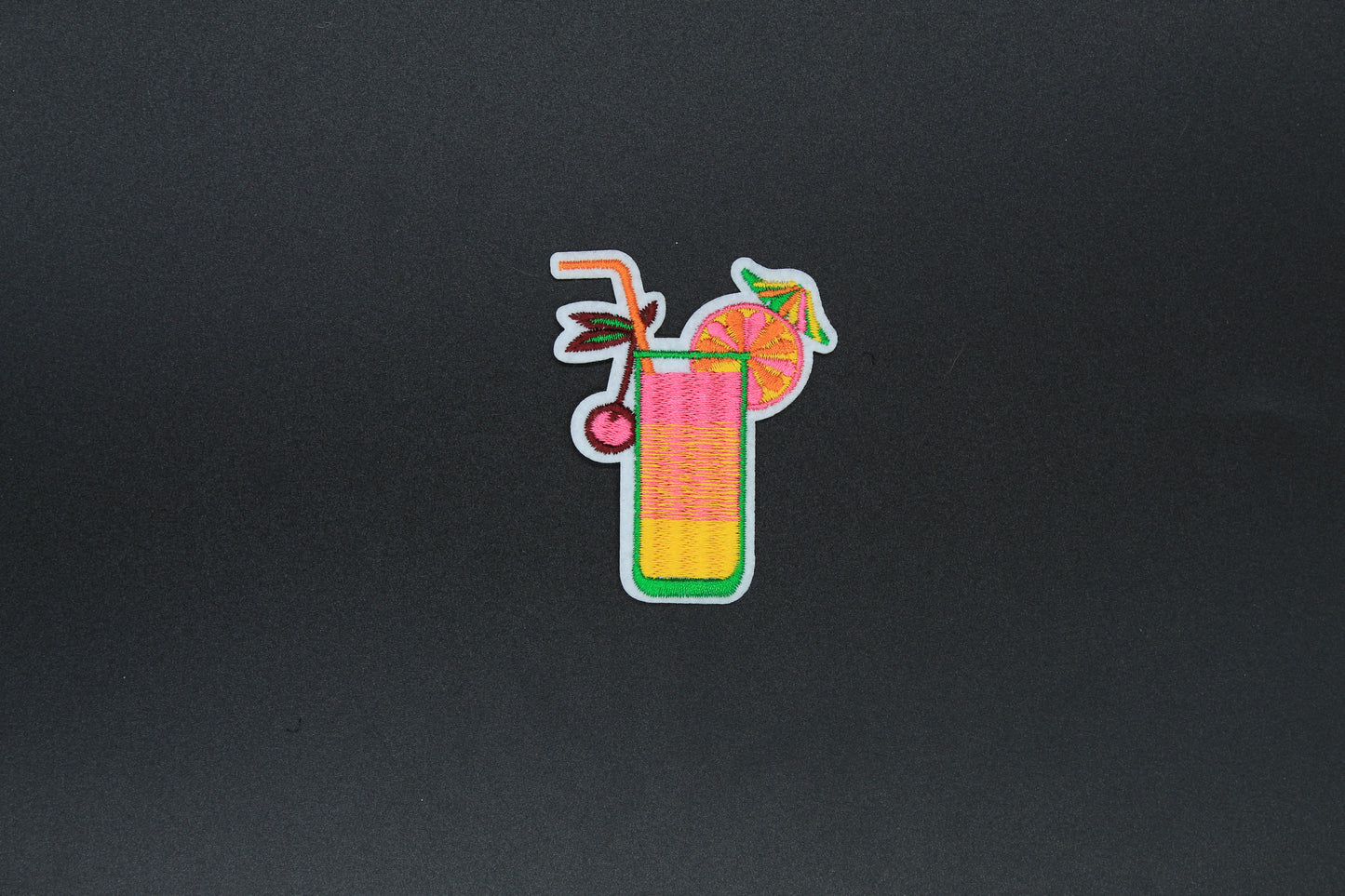 Tropical Sunset Drink Iron-On Patch