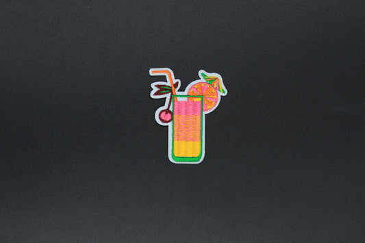 Tropical Sunset Drink Iron-On Patch