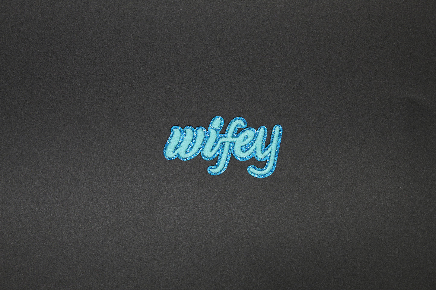 Wifey Glitter Iron-On Patch
