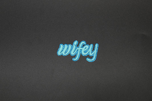 Wifey Glitter Iron-On Patch